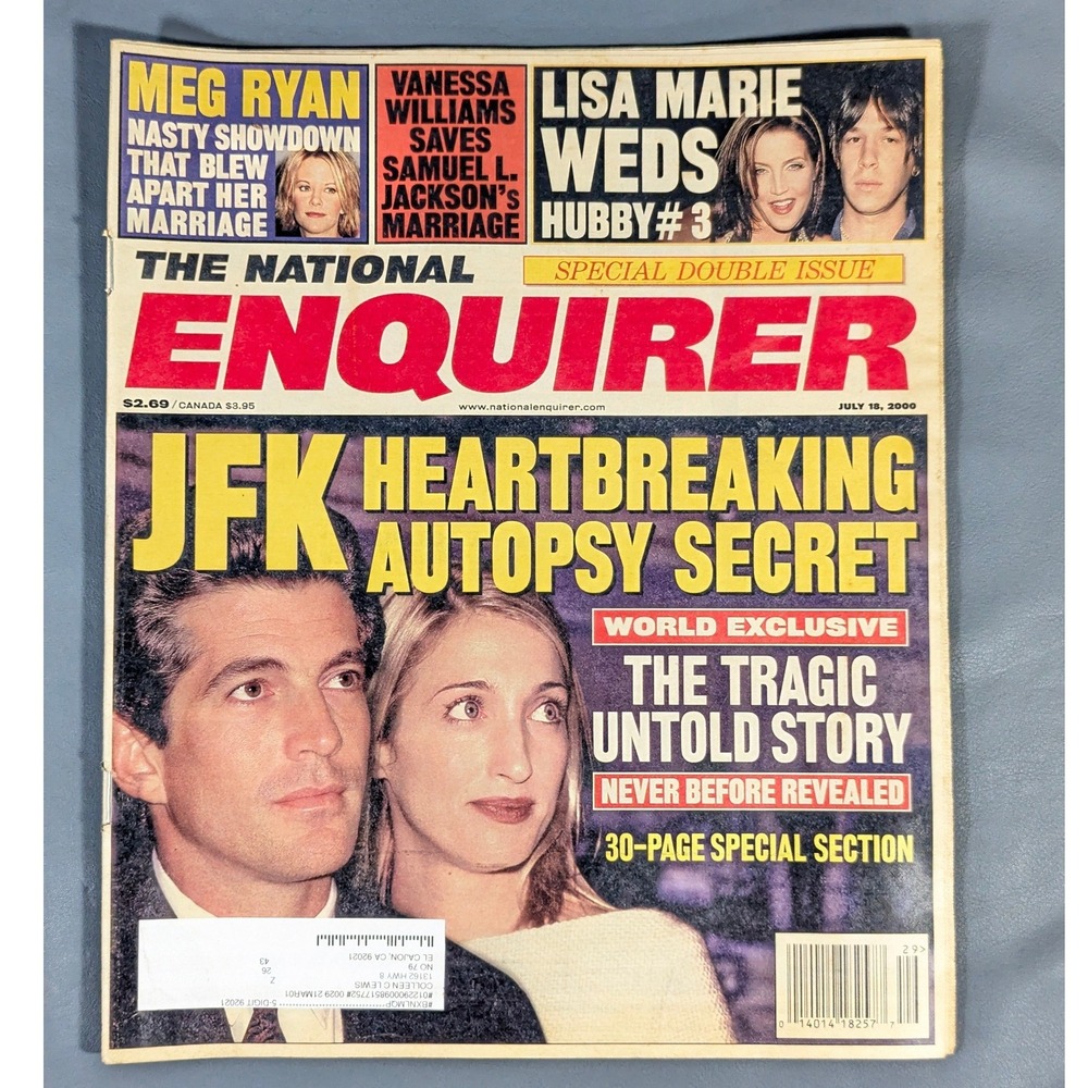 National Enquirer July 18 2000 JFK Jr Autopsy Secret Meg Ryan Lisa Marie Presley